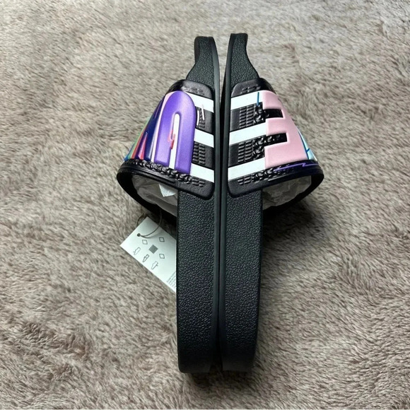 Adidas Men Adilette Pride Slide Sandals Black New With Tags - Picture 4 of 12